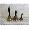Image 1 : LOT OF 3 BRASS BELLS