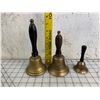 Image 2 : LOT OF 3 BRASS BELLS