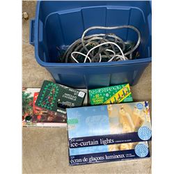 TOTE OF CHRISTMAS LIGHTS