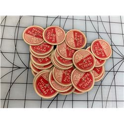 PURE MILK AND CREAM LOT OF UNUSED MILK BOTTLE CAPS