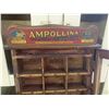Image 3 : ANTIQUE WOODEN AMPOLLINA DYES STORE DISPLAY SIGN 24x15x7"