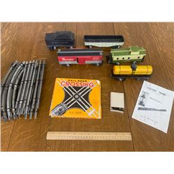 VINTAGE O GAUGE SAKAI TRAIN CARSA AND TRACK
