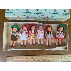 EAST GERMANY LOT OF VINTAGE 3" RUBBER DOLLS
