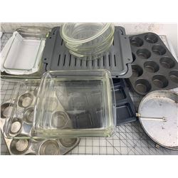 LOT OF BAKING PANS ETC
