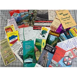 LOT OF VINTAGE BRITISH COLUMBIA TRAVEL GUIDES ETC