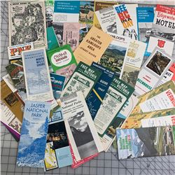 LOT OF VINTAGE BRITISH COLUMBIA TRAVEL GUIDES ETC