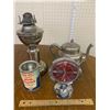 Image 1 : MISC LOT TEA POT LAMP CLOCK TIN