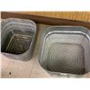 Image 2 : LOT OF 2 GALVANIZED WASH TUBS