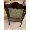 Image 6 : ANTIQUE ARM CHAIR AND CUSHION