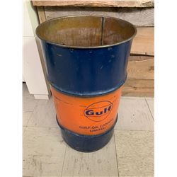 13 GALLON GULF OIL BARELL