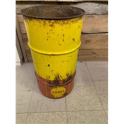13 GALLON SHELL OIL BARELL