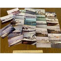 LOT OF SHIP PHOTOGRAPHS MANY ARE NAMED AND DATED