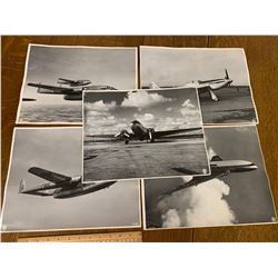 LOT OF 5 RCAF 14" x 11" AIRPLANE PHOTOGRAPHS