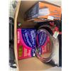 Image 2 : MISC LOT BAGS CHRISTMAS LIGHTS PLATTER ETC