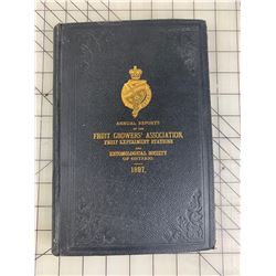 1897 FRUIT GROWERS ASSOCIATION FRUIT ENTOMOLOGICAL SOCIETY BOOK