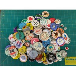 LOT OF PIN-BACK BUTTONS