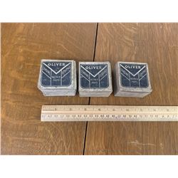 LOT OF 3 OLIVER TRACTOR PARTS BOXES EMPTY