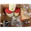 Image 2 : MISC LOT CANISTERS IRON ETC