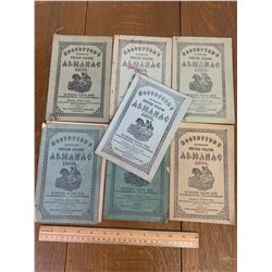 LOT OF EARLY HOSTETTERS UNITED STATES ALMANACS BETWEEN 1890 and 1903