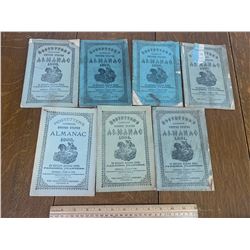 LOT OF EARLY HOSTETTERS UNITED STATES ALMANACS BETWEEN 1888 and 1905