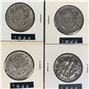 Image 1 : 1944 LOT OF 4 CANADA SILVER 50 CENT PIECES