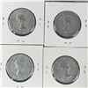 Image 2 : 1957 LOT OF 4 CANADA SILVER 50 CENT PIECES