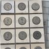 Image 10 : PAGE LOT CANADA SILVER 50 CENT PIECES 1940S AND 50S