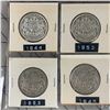 Image 2 : PAGE LOT CANADA SILVER 50 CENT PIECES 1940S AND 50S
