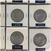 Image 3 : PAGE LOT CANADA SILVER 50 CENT PIECES 1940S AND 50S
