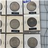 Image 4 : PAGE LOT CANADA SILVER 50 CENT PIECES 1940S AND 50S