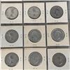 Image 7 : PAGE LOT CANADA SILVER 50 CENT PIECES 1940S AND 50S