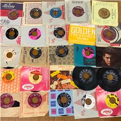 Lot of 25 VARIOUS 45RPM RECORDS RAY CHARLES BING CROSBY CHUCK BERRY and MORE
