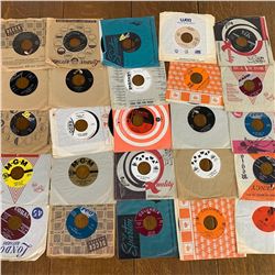 Lot of 25 VARIOUS 45RPM RECORDS CHICAGO CHUBBY CHECKER CONNIE FRANCIS and MORE