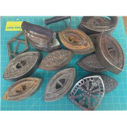 LOT OF SAD IRONS