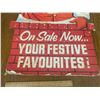 Image 2 : VINTAGE CARDBOARD SANTA SIGN 37" TALL