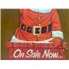 Image 3 : VINTAGE CARDBOARD SANTA SIGN 37" TALL
