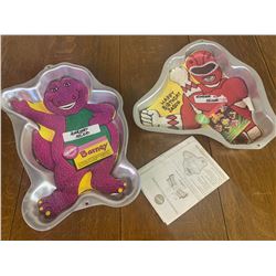 VINTAGE CAKE PANS POWER RANGERS AND BARNEY
