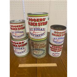 LOT OF ROGERS SYRUP CANS