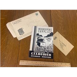 1941 CT LOEWN STEEINBACH MANITOBA BEEKEEPERS SUPPLY CATALOG