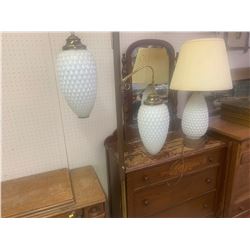RETRO POLE LAMP AND MATCHING TABLE LAMP