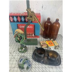 MISC LOT DRINKO PLATED CREAM AND SUGAR ETC