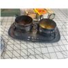Image 2 : MISC LOT DRINKO PLATED CREAM AND SUGAR ETC