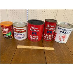 LOT OF VINTAGE KITCHEN RELATED TINS