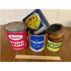 LOT OF VINTAGE KITCHEN RELATED TINS