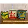 Image 1 : LOT OF VINTAGE HONEY CANS