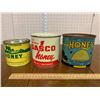 Image 2 : LOT OF VINTAGE HONEY CANS
