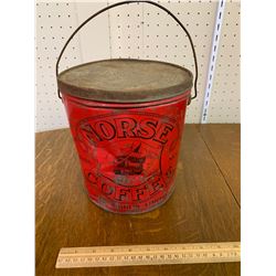 ANTIQUE NORSE COFFEE TIN CAN