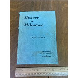 LOCAL HISTORY BOOK MILESTONE SASK