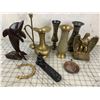 Image 1 : LOT OF BRASS VASES ETC