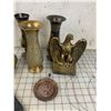 Image 4 : LOT OF BRASS VASES ETC